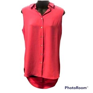 RACHEL Zoe Hi Low Sleeveless Button Up